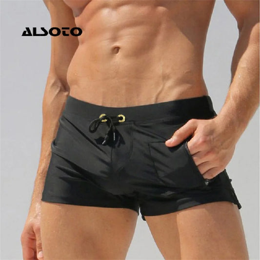 Men's Swimsuits Trunks Boxer Briefs Sunga SwimSuits