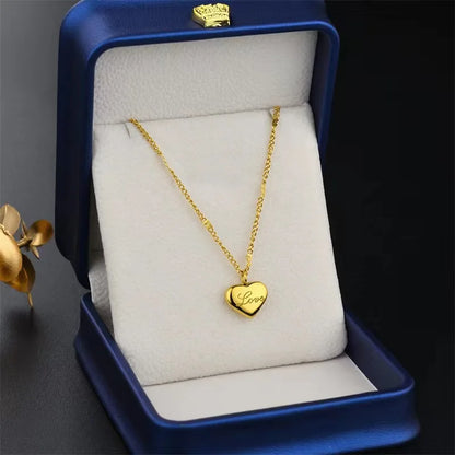 Geometric Heart Sweet Love Pendant Necklace Jewelry