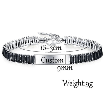 Logo Couple Set Zircon Bracelet for Women Jewelry Accessories