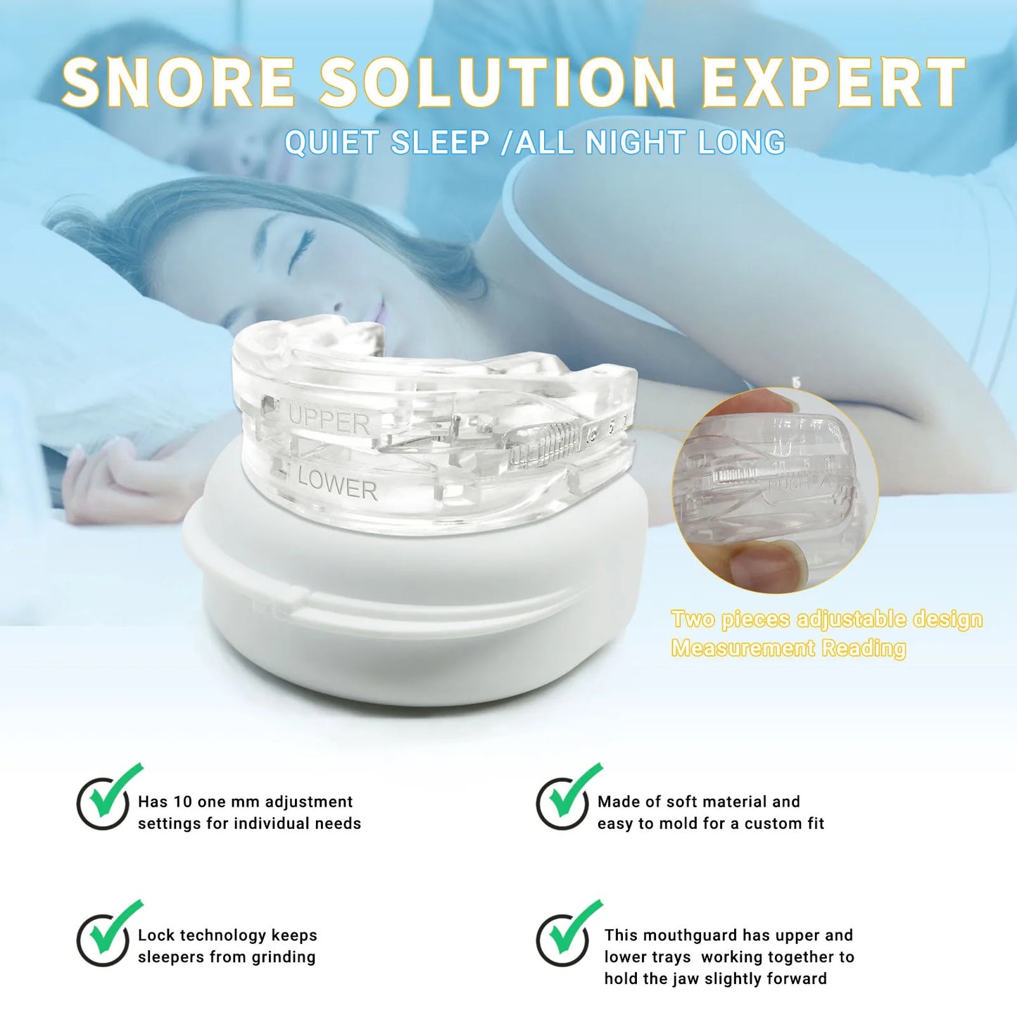 Silicone Anti-Snoring Teeth Mouth Night Device Stop Snore Care Tool