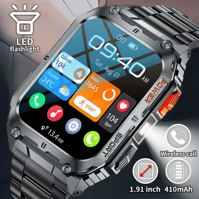 Screen Smart Watch With Led Lighting Health Monitor Smartwatch For Android IOS