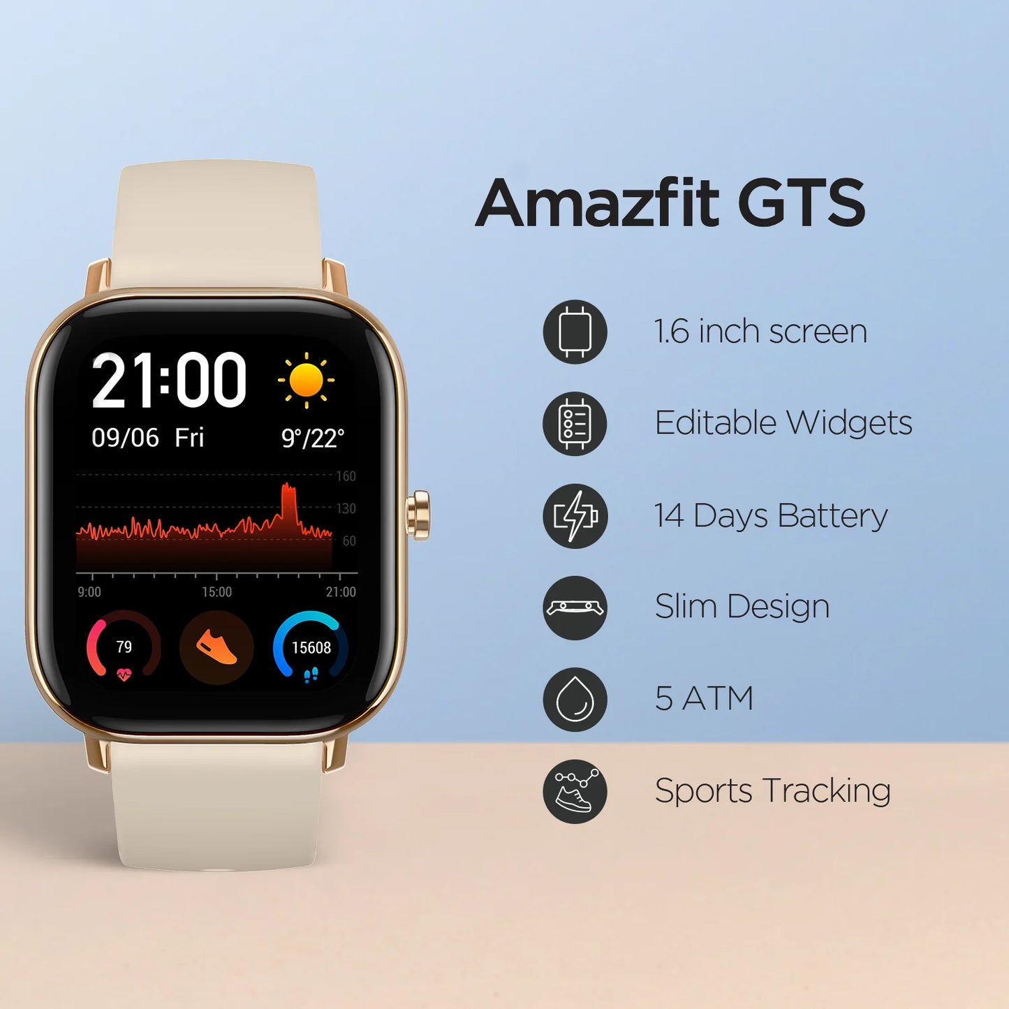 Amazfit GTS Smart Watch 5ATM Waterproof Swimming